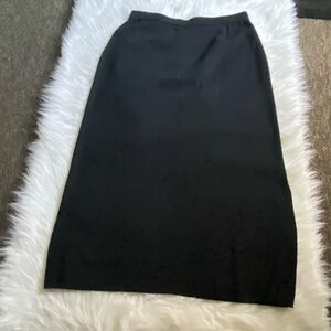 Talbots Shirt Women’s Size XL Black Bottom Side‎ Split Maxi